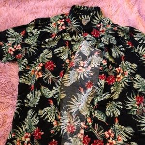 Floral Print Button-Down Shirt